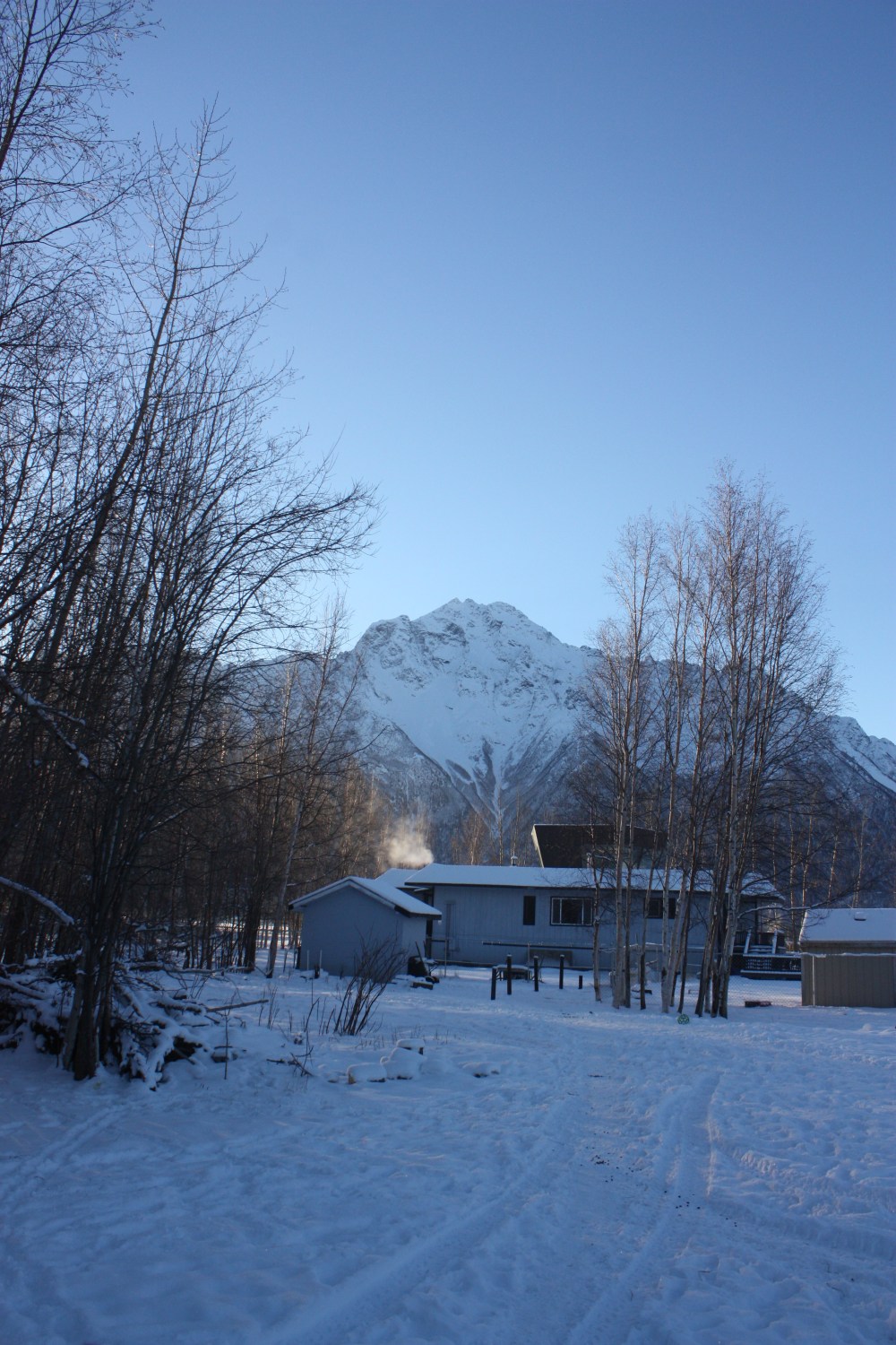 I'm in no hurry to go in, the view is picture perfect from the barn.